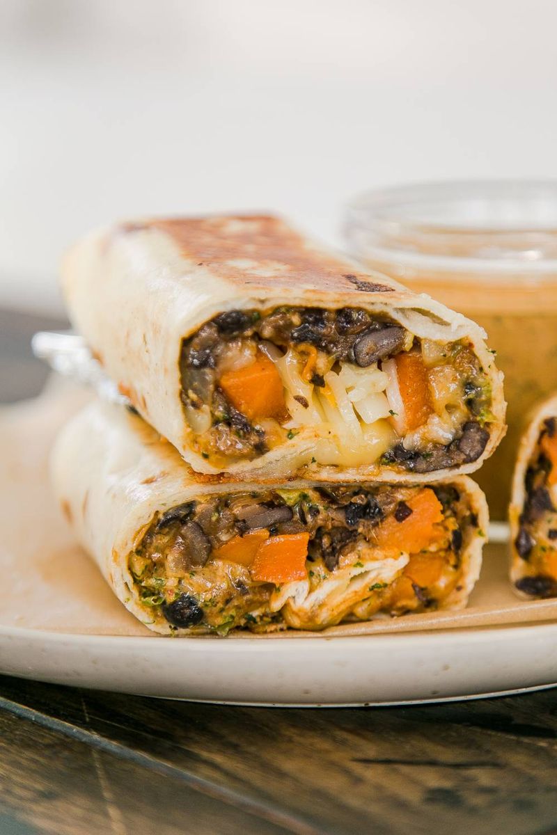 Southwestern Sweet Potato & Black Bean Wrap
