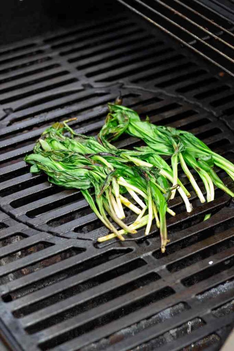 Grilled Ramps In Foil Packets