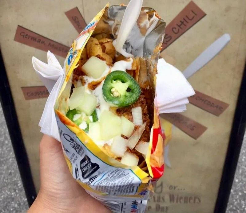 Frito Pie Served In The Bag