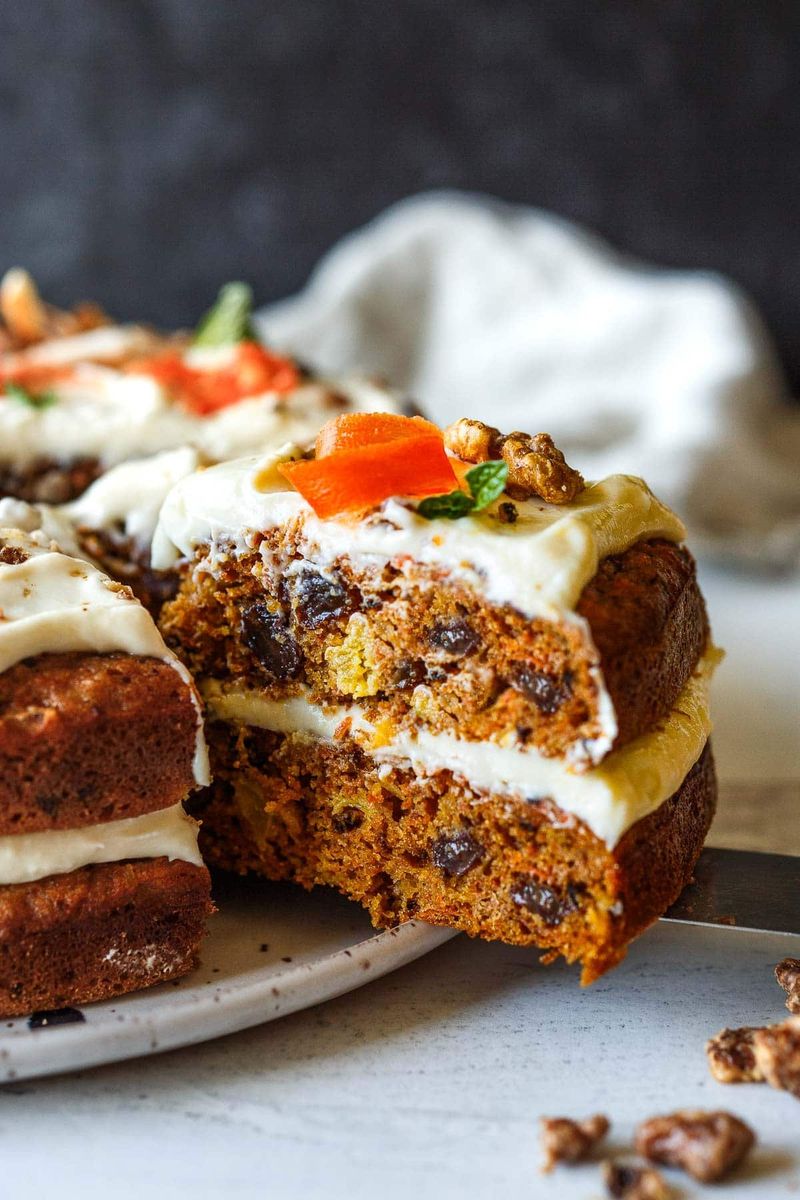 Carrot Cake With Whipped Cream Cheese Frosting