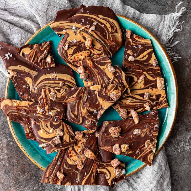Salted Chocolate Tahini Slice