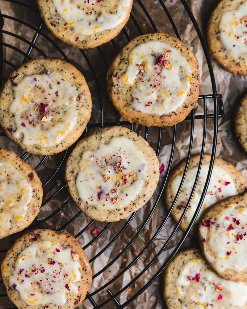 Earl Grey Tea Cookies With Orange Glaze