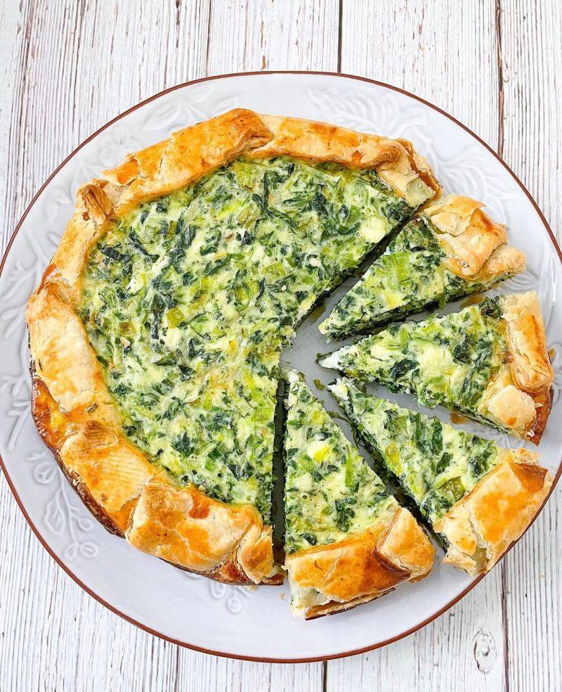 Mediterranean Quiche With Feta And Spinach