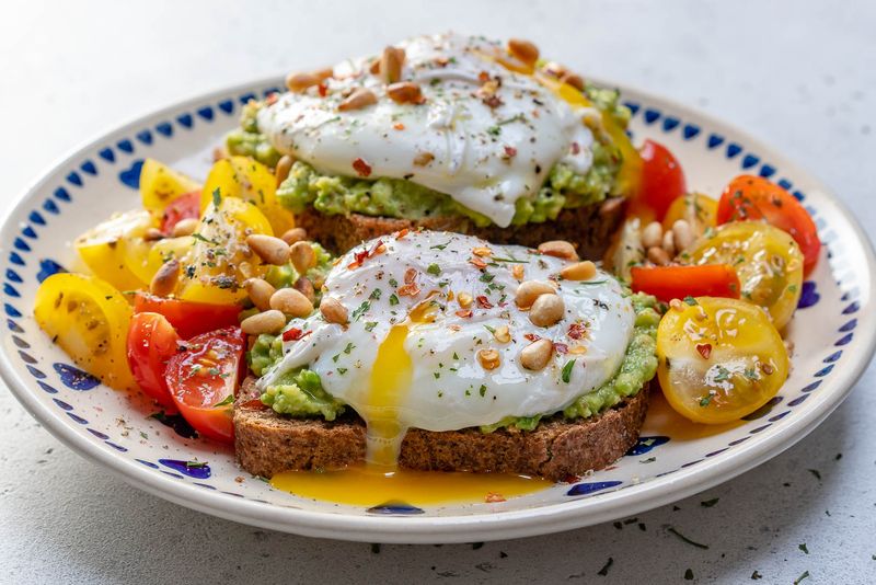 Avocado Toast With Poached Eggs