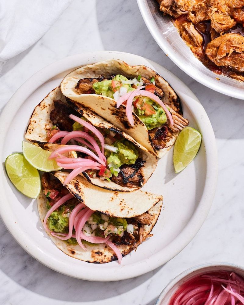 Quick-Pickled Red Onion Tacos