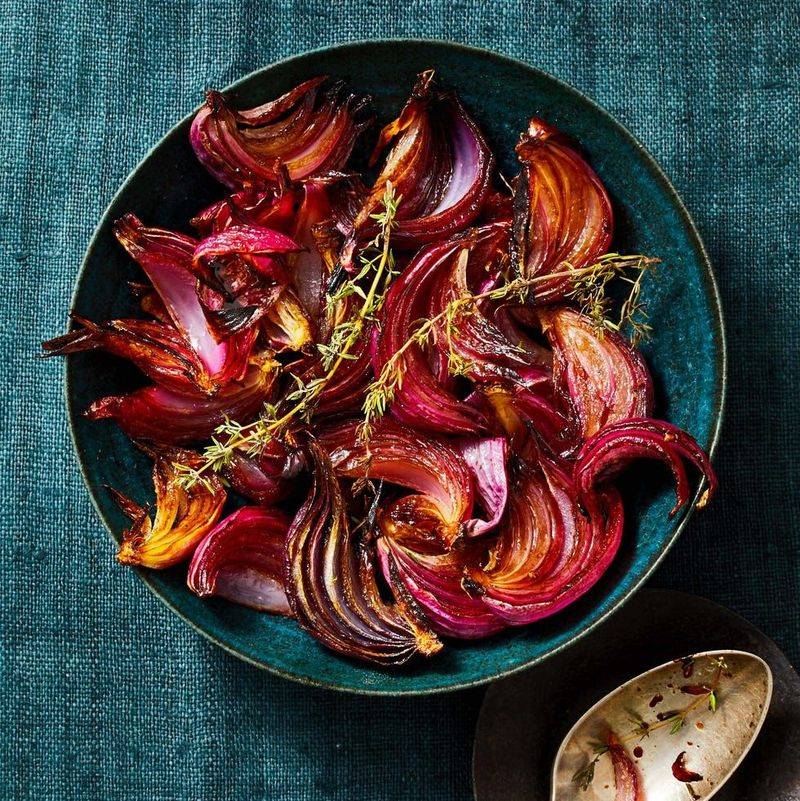 Roasted Red Onion Wedges