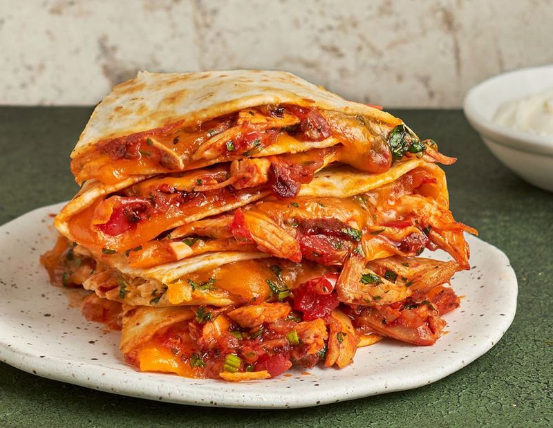 Smoky Red Onion Quesadillas