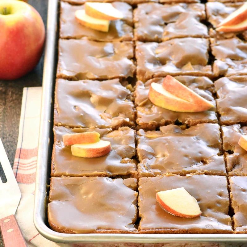 Caramel Apple Sheet Cake