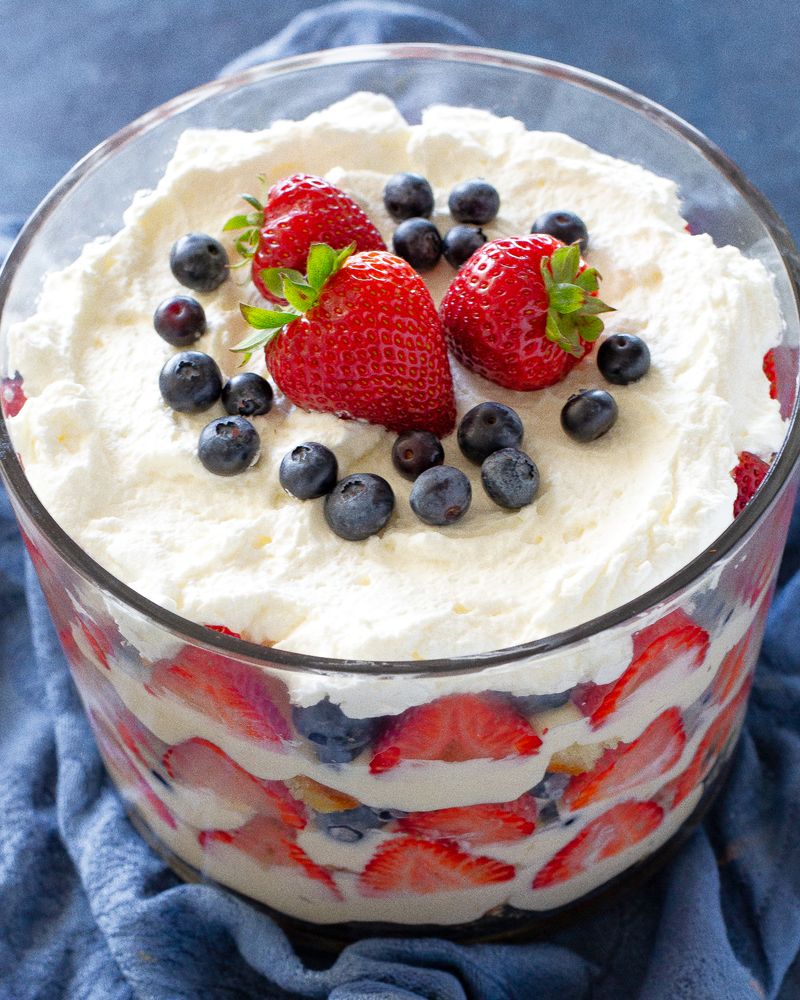 Patriotic Berry Trifle