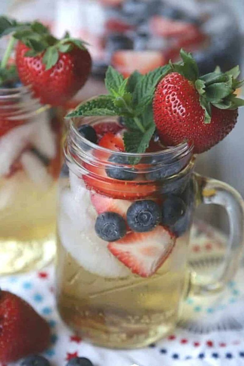 Berry-Infused Sparkling Water Jars