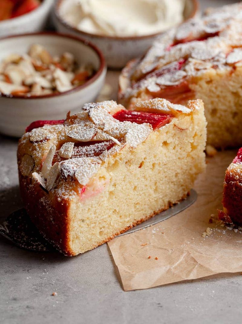Rhubarb-Almond Breakfast Cake