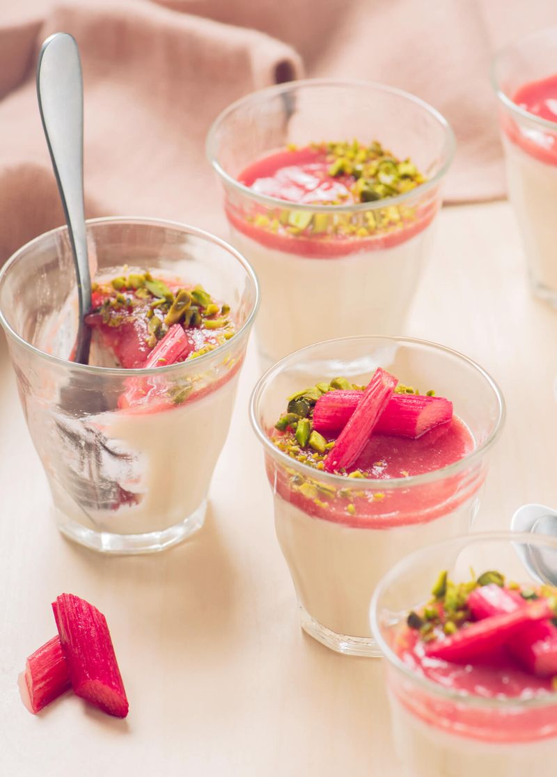 Rhubarb Panna Cotta