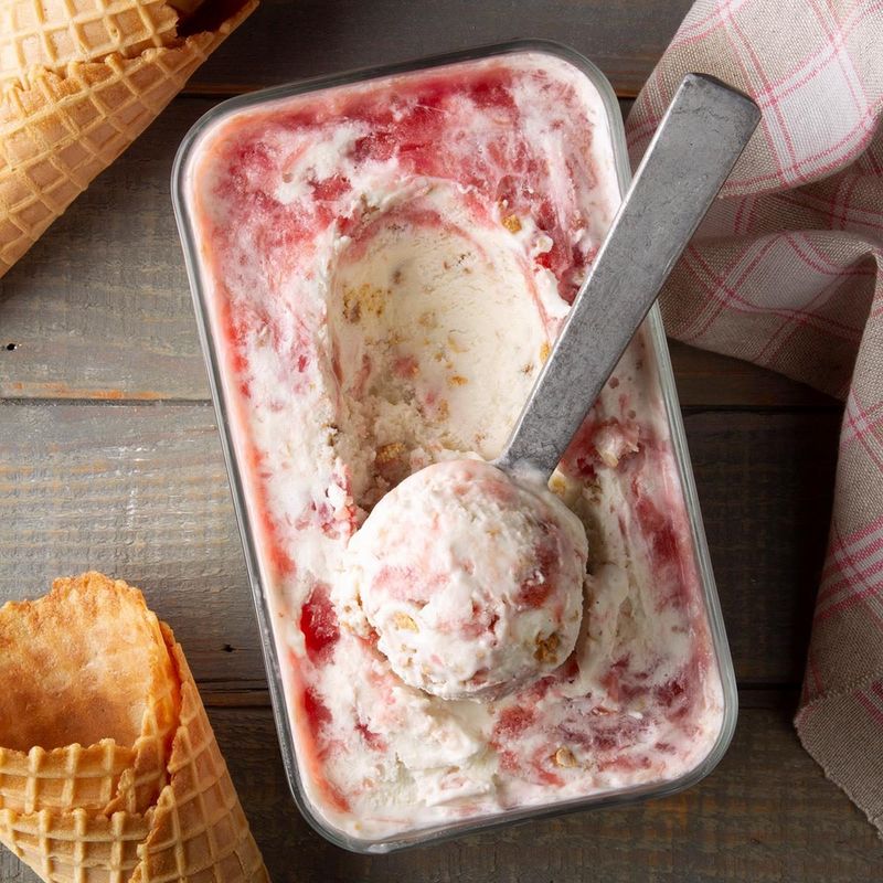 Rhubarb-Ginger Ice Cream