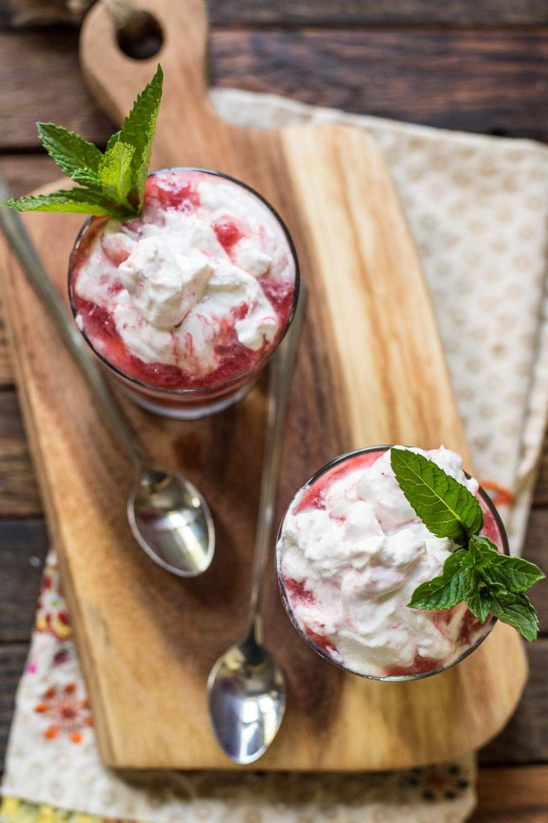 Rhubarb And Strawberry Fool