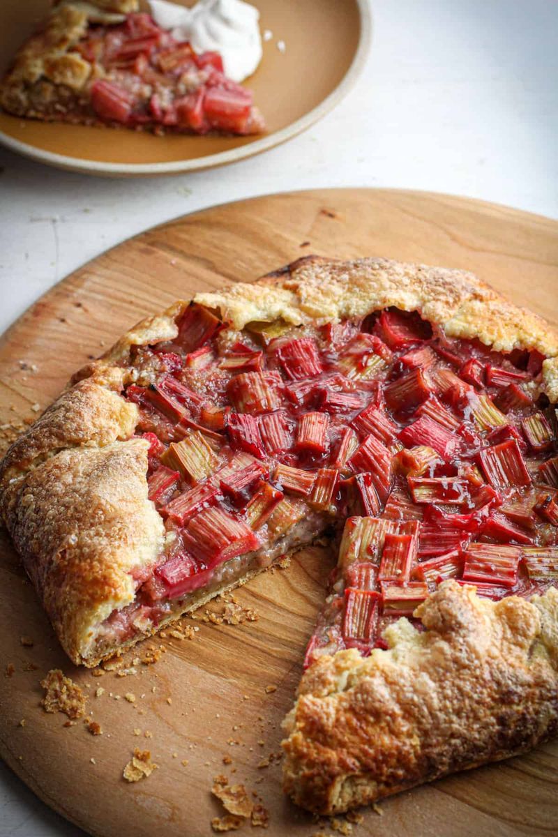 Rhubarb Galette With Almond Crust