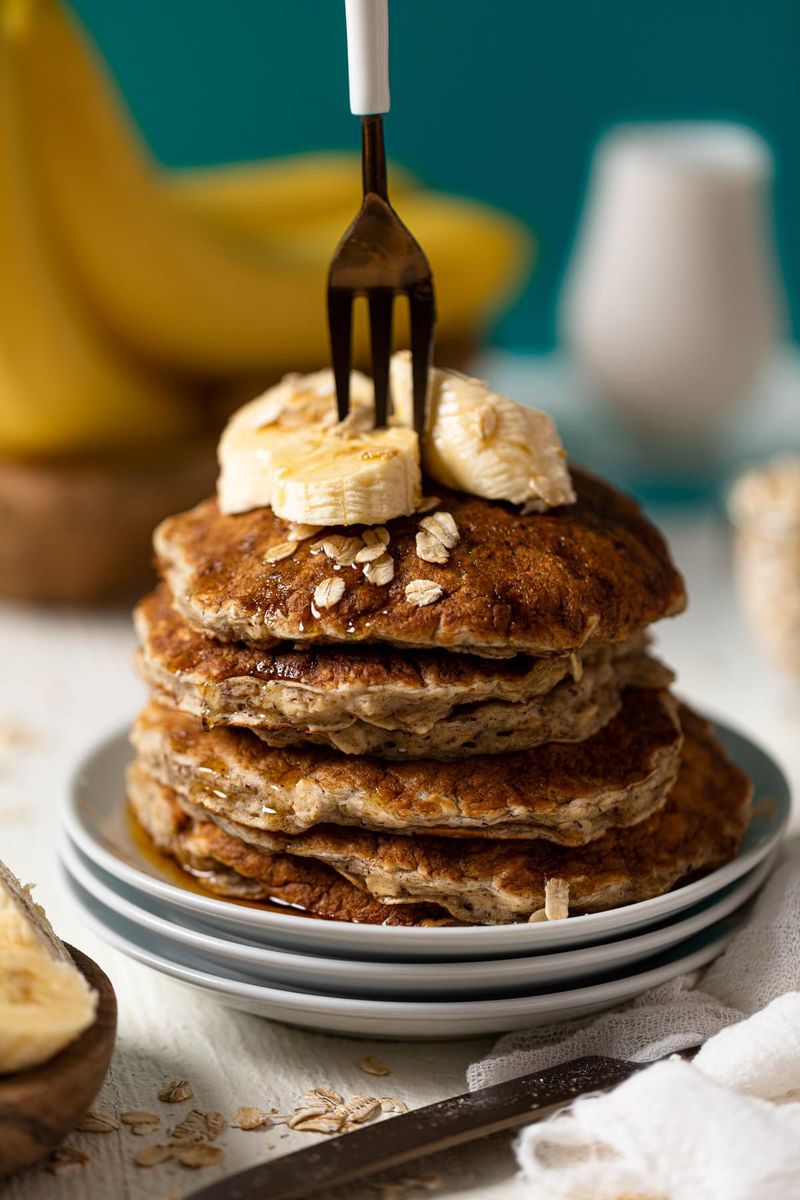 Banana Pancakes With Oats And Flax