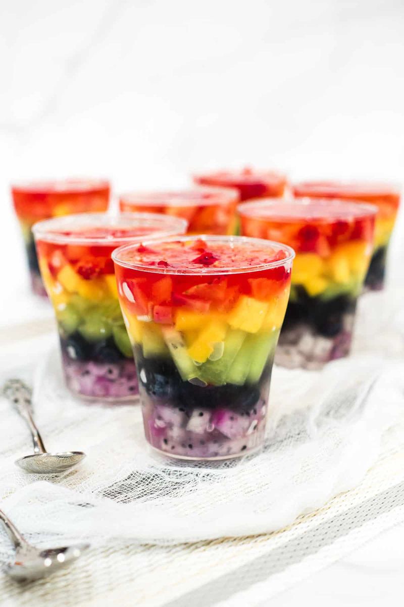 Fruit Gelatin Cups With Real Chunks