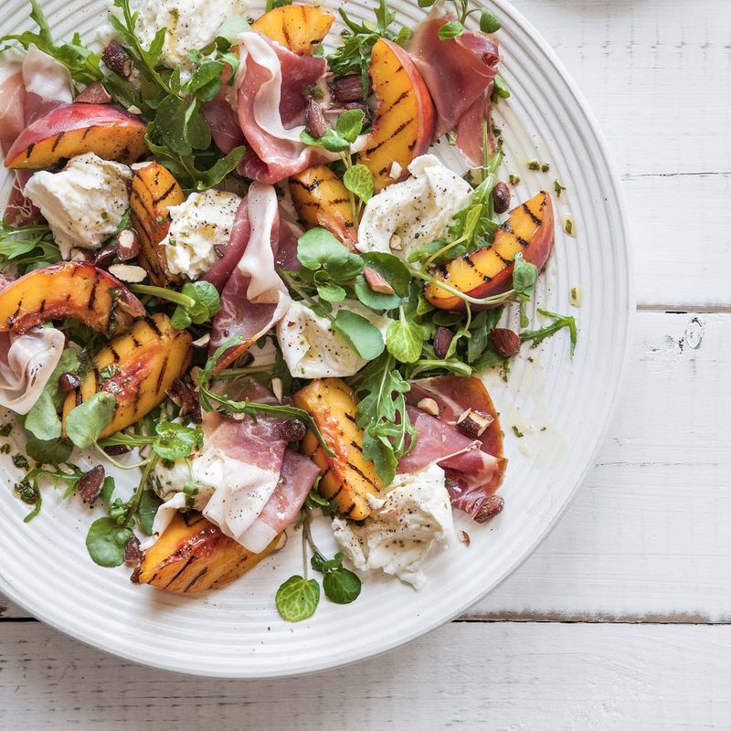 Grilled Peach And Prosciutto Affair
