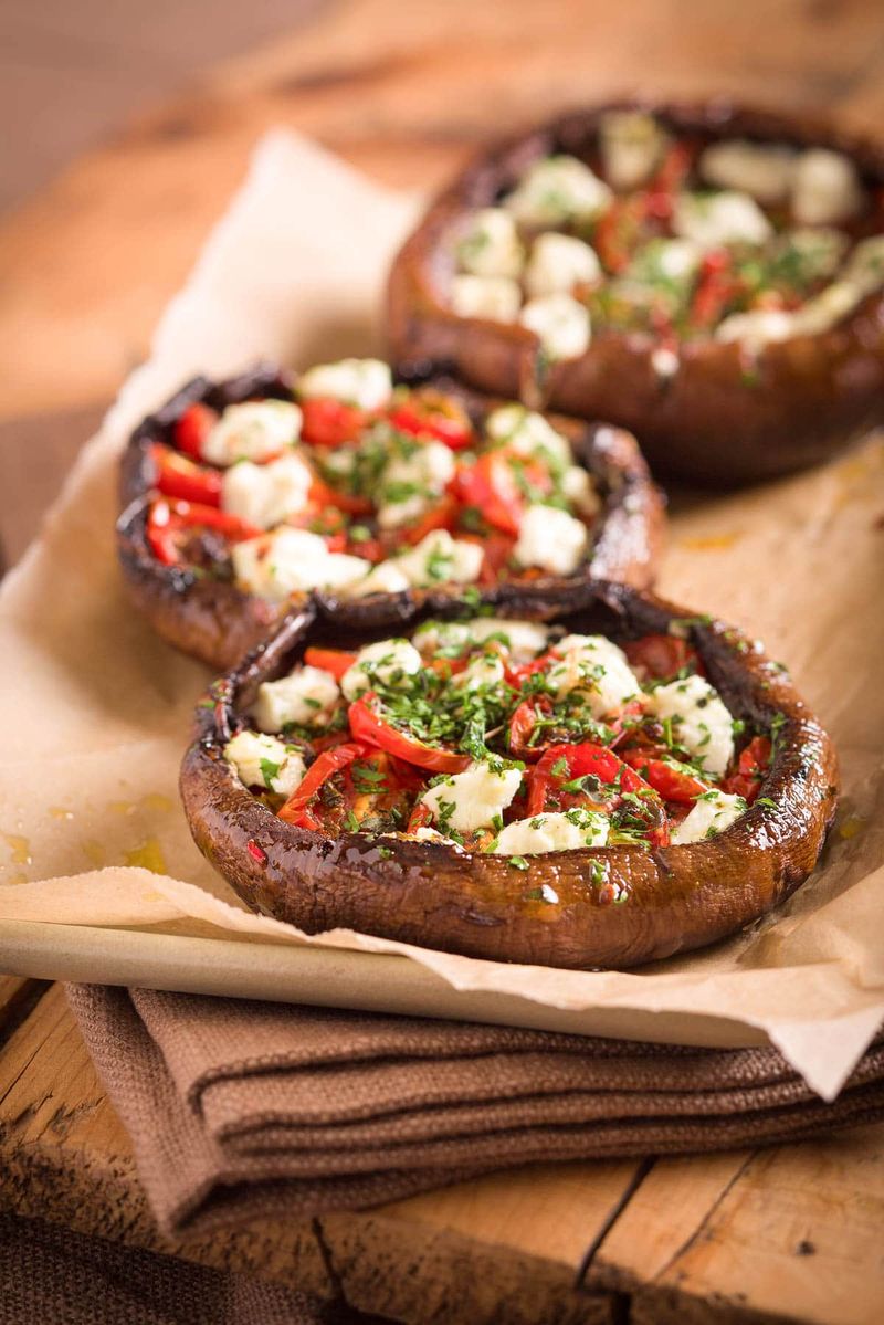 Stuffed Portobello Mushrooms With Goat Cheese