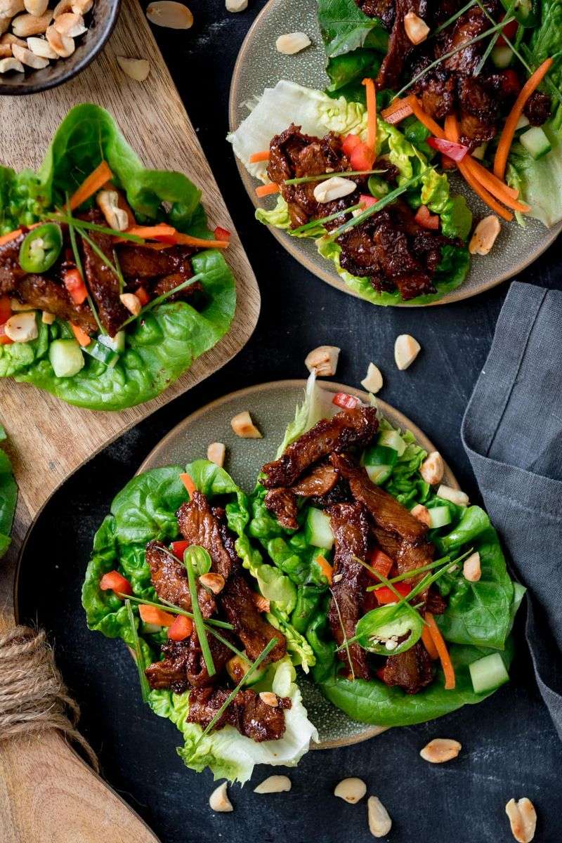 Korean-Inspired Beef Lettuce Cups