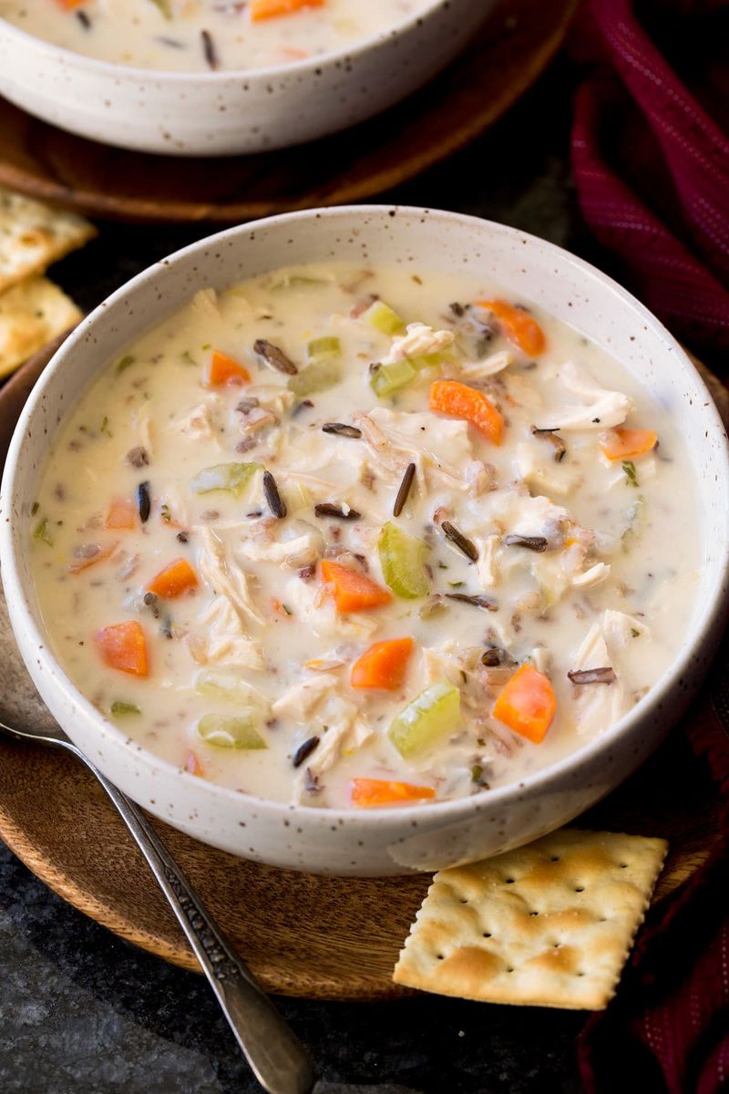 Cheesy Chicken Wild Rice Soup