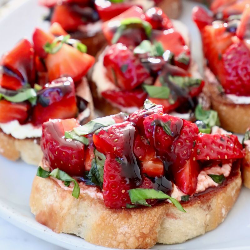 Strawberry Basil Bruschetta
