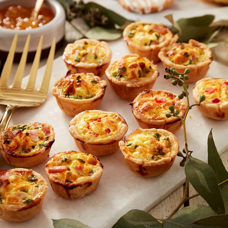 Mini Quiches With Ham And Cheese
