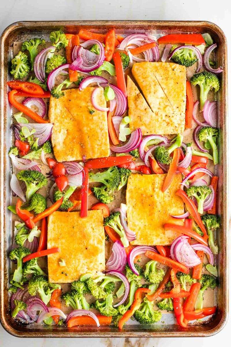 BBQ Tofu With Peppers And Onions