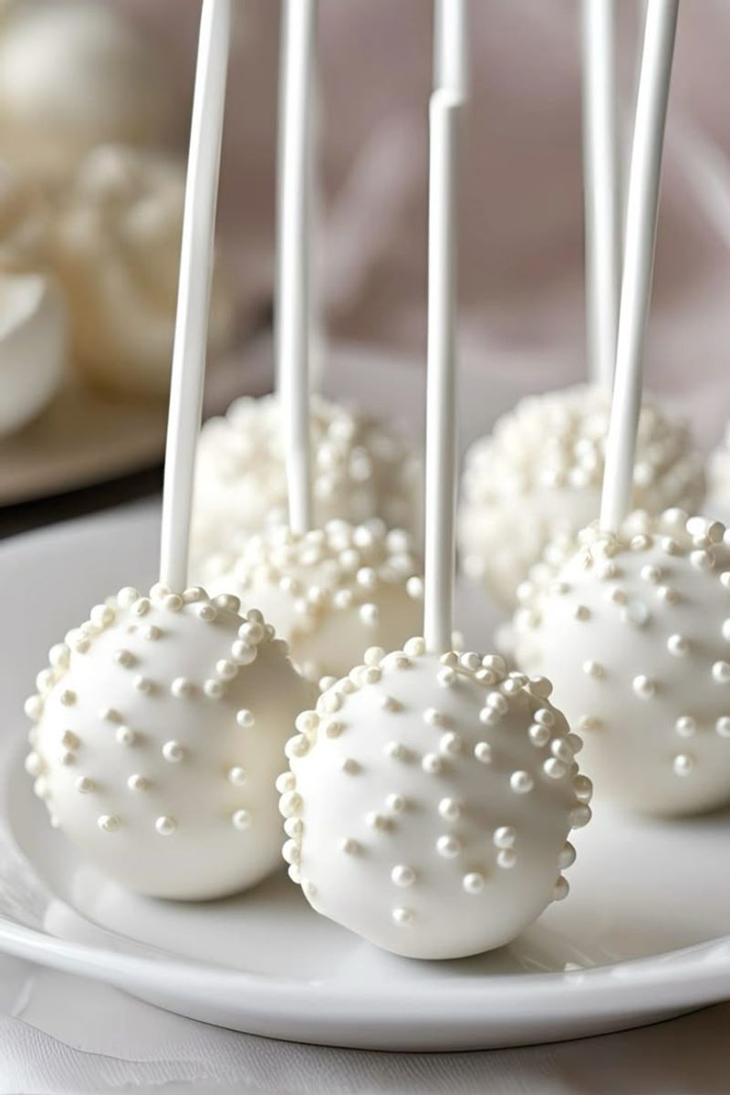 Vanilla Lace-Inspired Cake Pops