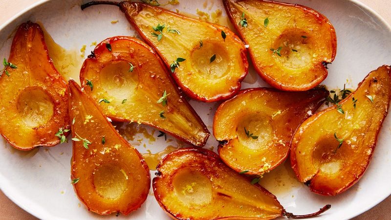 Thyme And Honey Roasted Pears