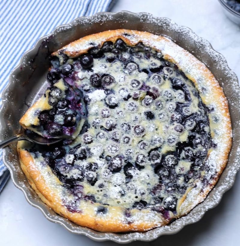 Blueberry Lemon Verbena Clafoutis