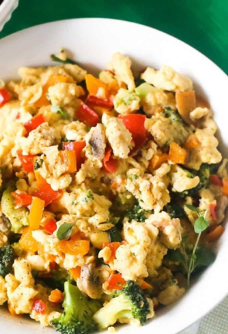 Microwave Egg Scramble With Veggies