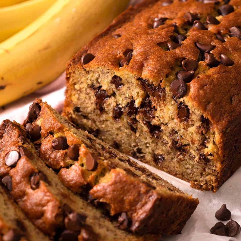 Banana Bread With Chocolate Chunks
