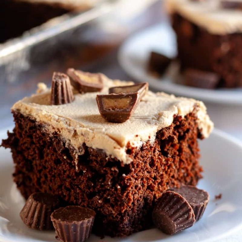 Peanut Butter Cup Sheet Cake