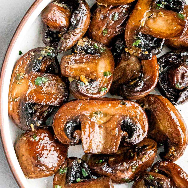 Grilled Garlic Mushrooms