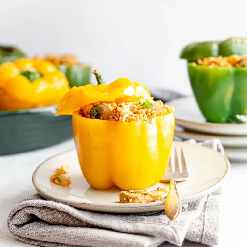 Cauliflower Rice Stuffed Bell Peppers