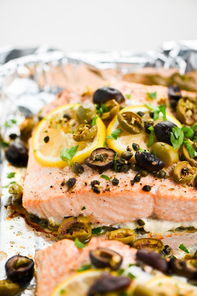 Olive Tapenade Salmon En Papillote
