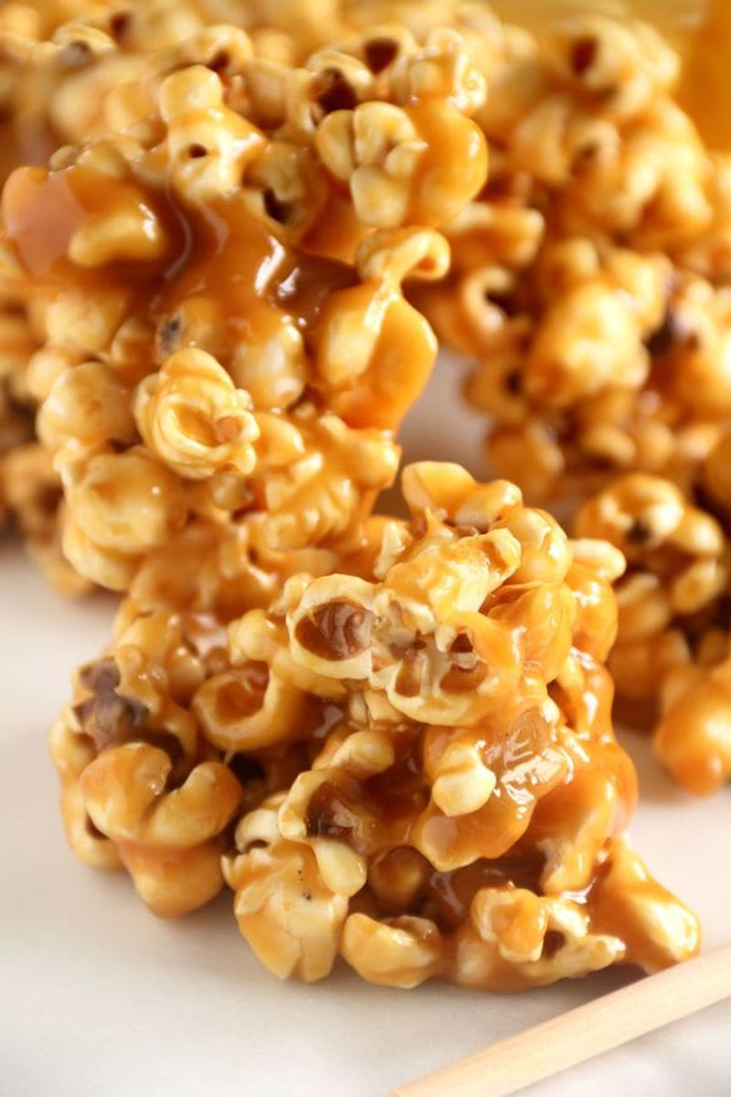 Salted Caramel Popcorn Clusters