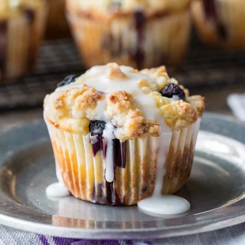 Lemon Blueberry Breakfast Cupcakes