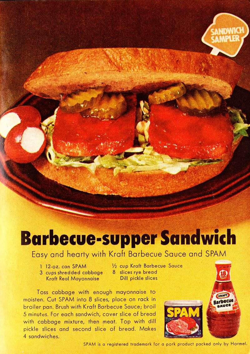 Spam And Pickle Sandwiches