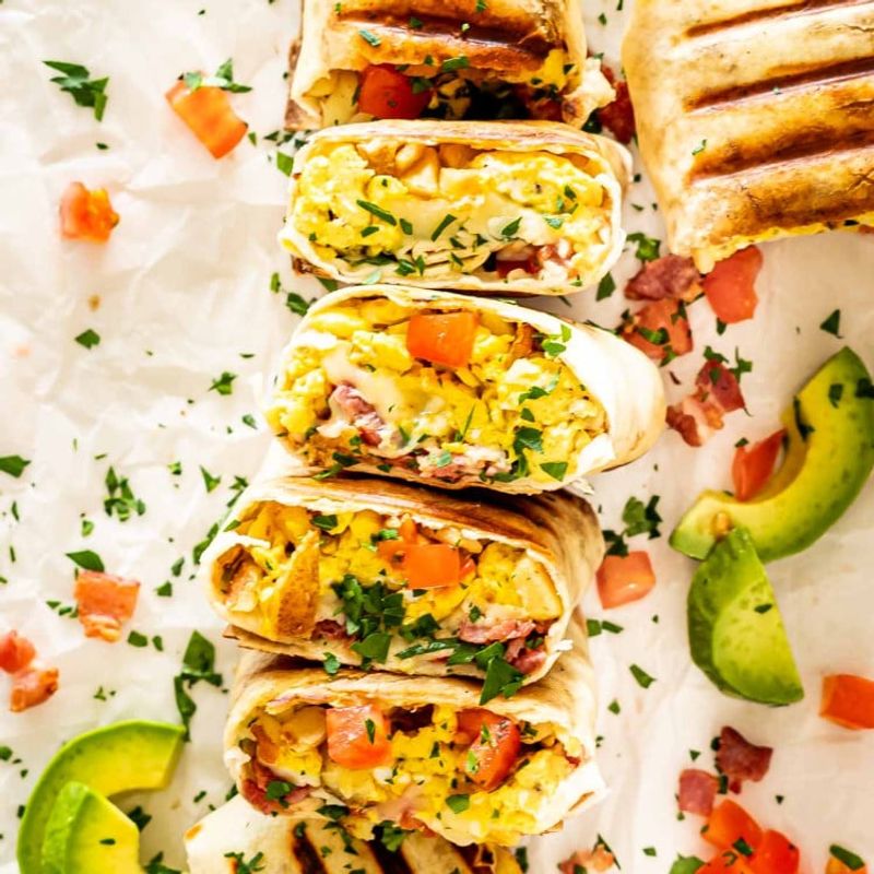 Sunday Lunch: Brunch-Style Breakfast Burritos
