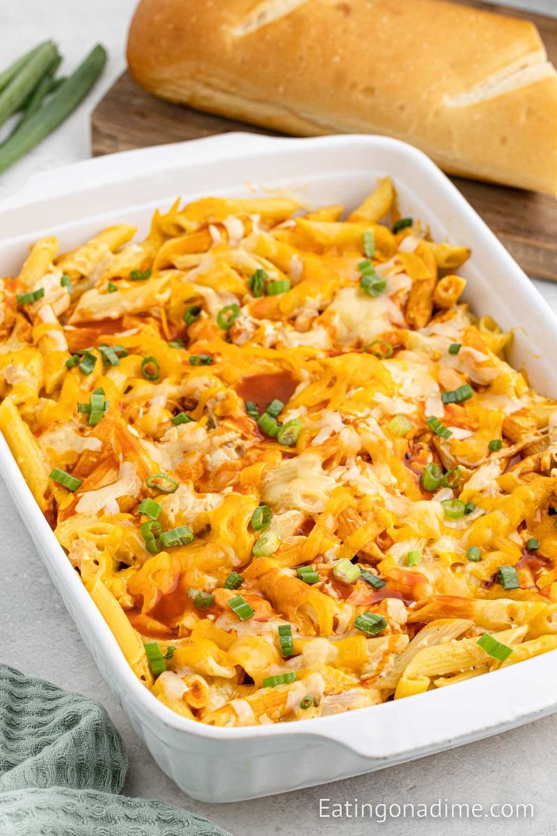 Buffalo Chicken Pasta Bake