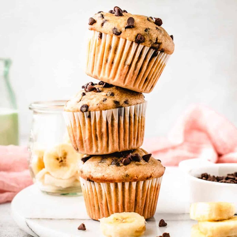 Chocolate Chip Banana Muffins