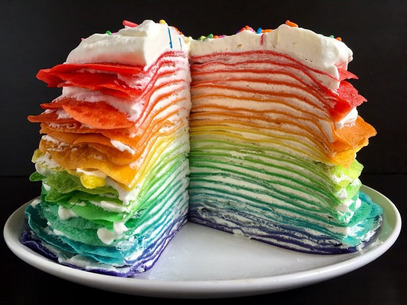 Rainbow Crepe Cake