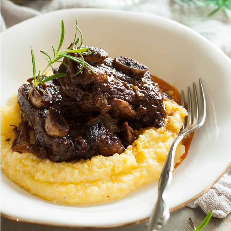 Braised Short Ribs With Polenta