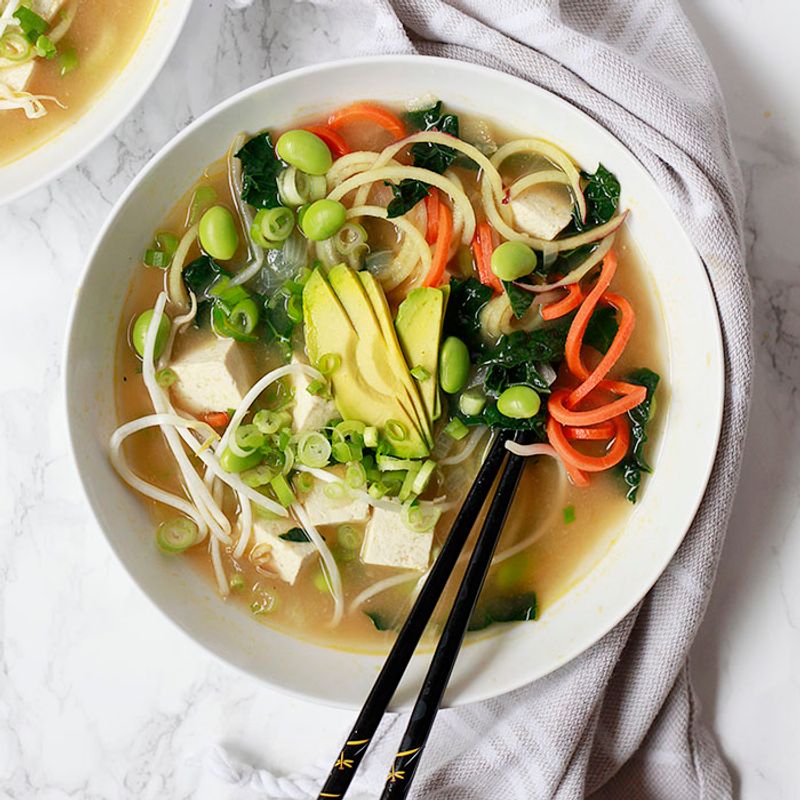 Energizing Miso Soup With Greens