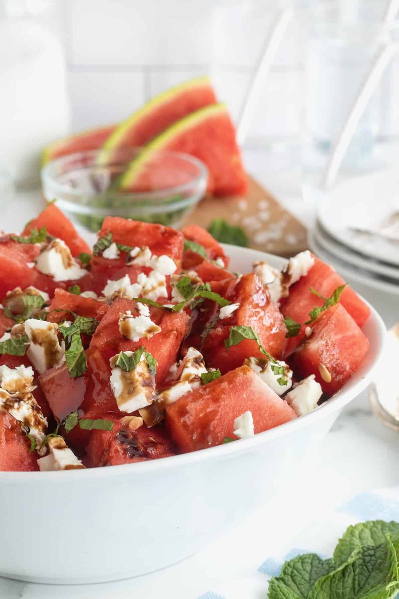 Watermelon Feta Mint Salad