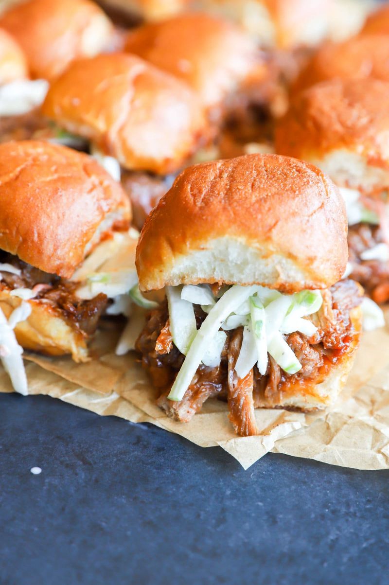 Pulled Pork Sliders with Coleslaw