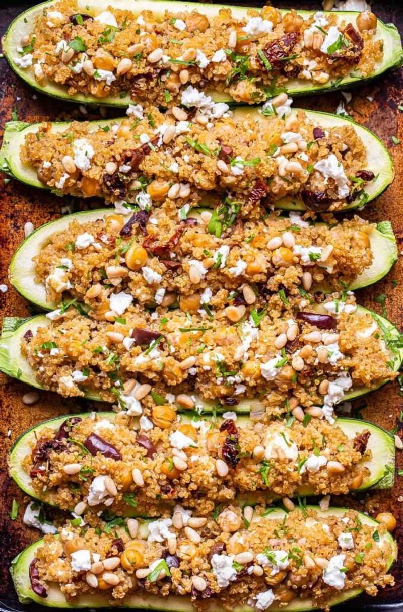 Mediterranean Stuffed Zucchini Boats