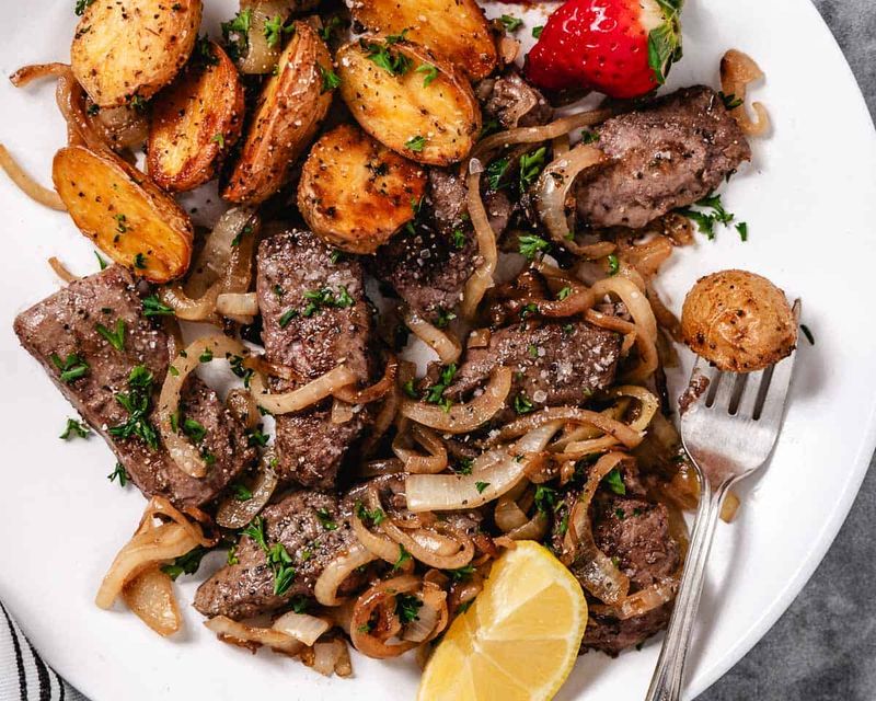Liver And Onions Morning Plate